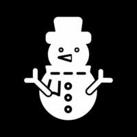 icono de vector de muñeco de nieve