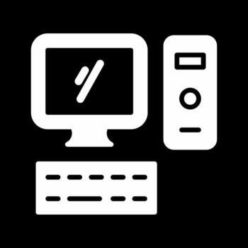 icono de vector de computadora