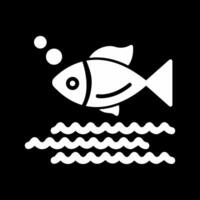 icono de vector de pescado