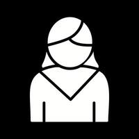 icono de vector de mujer de negocios