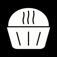 icono de vector de muffin de crema