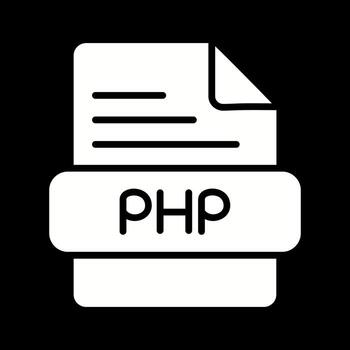 icono de vector de php