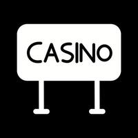 icono de vector de signo de casino