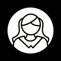 Female Profile Vector Icon