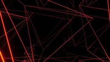 vídeo bucle antecedentes con rojo triangular líneas video