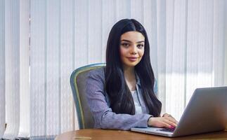 pretty girl in office photo