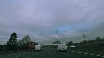 Timelapse video of the car driving on the motorway P4