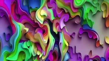 AI generated Abstract twisted holographic animation.Abstract liquid gradient background animation. video