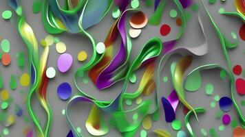 AI generated Abstract twisted holographic animation.Abstract liquid gradient background animation. video