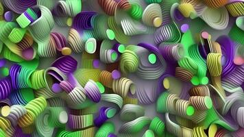 AI generated Abstract twisted holographic animation.Abstract liquid gradient background animation. video