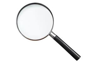 AI generated Magnifying Glass Isolated on a Clean White Background. created with Generative AI photo