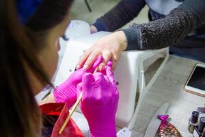 person in the spa salon, woman in beauty salon photo