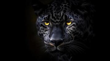AI generated Majestic Panther A Captivating Encounter with the Wild. created with Generative AI photo