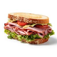 AI generated Sandwich with ham photo