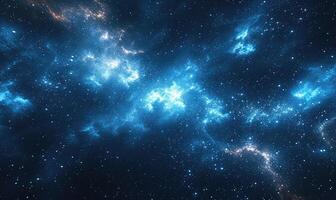 AI generated blue nebula wallpaper hd wallpaper photo