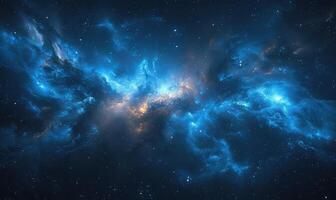 AI generated blue nebula wallpaper hd wallpaper photo