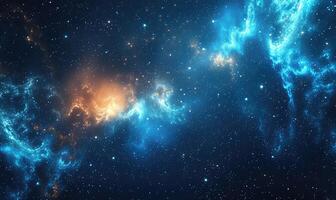 AI generated blue nebula wallpaper hd wallpaper photo