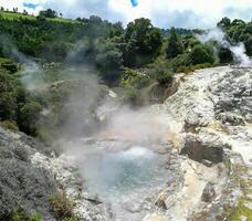 Furnas Fumarolas on Sao Miguel Island in the Azores archipelago photo