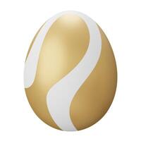 easter egg. 3d render illustration isolated on white background photo