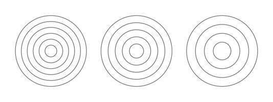 Set of polar grids concentric circles. Wheel of life or habits tracker. Collection of circle diagrams divided on segments. Blank polar graph paper. Circle division on equal parts. Vector template. Eps