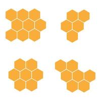 set of honeycomb bee icon on white background. flat style. honey comb sign. honey comb sign. vector