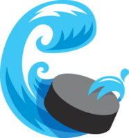 hockey fly water wave ball icon png