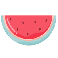 Wassermelone Karikatur und rot Wassermelone Stück . geschnitten Cocktail Wasser Melone Frucht. Illustration von Wassermelone Frische . png