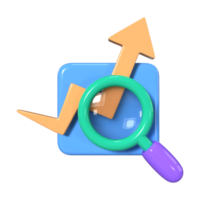 SEO 3D-Illustrationssymbol png