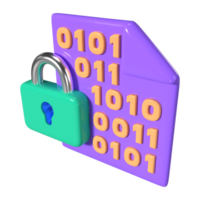 Encryption 3D Illustration Icon png
