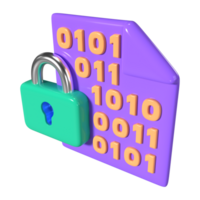 encryptie 3d illustratie icoon png