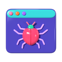 Malware 3D Illustration Icon png