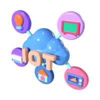 iot 3d ilustración icono png