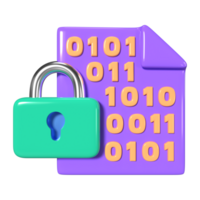 Encryption 3D Illustration Icon png