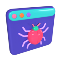 Malware 3D Illustration Icon png