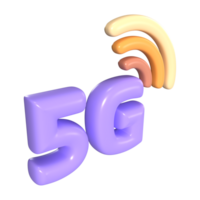 ícone de ilustração 3d 5g png