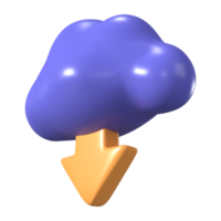 Download von Cloud 3D-Illustrationssymbol png