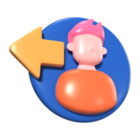 Logout 3D Illustration Icon png