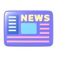 Internet Noticias 3d ilustración icono png