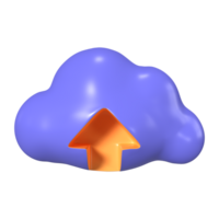 Upload to Cloud 3D Illustration Icon png