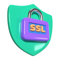 ssl 3d ilustração ícone png