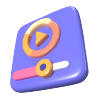 Video Buffering 3D Illustration Icon png