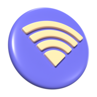 Wi-Fi collegato 3d illustrazione icona png