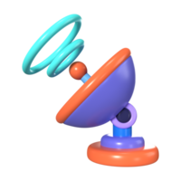 satélite plato 3d ilustración icono png