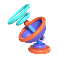 satélite plato 3d ilustración icono png