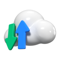 Cloud Synchronization 3D Illustration Icon png