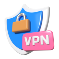 VPN 3D Illustration Icon png