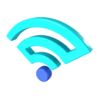Wifi conectado 3d ilustración icono png