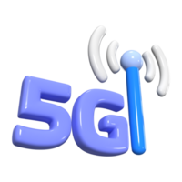 5g 3d illustration ikon png