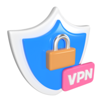 icona di illustrazione 3d VPN png