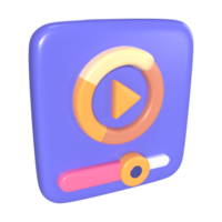 vídeo amortiguamiento 3d ilustración icono png